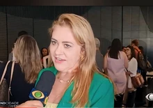 Deputada Simone concedendo entrevista a Band TV em Brasília (Foto: Divulgação)