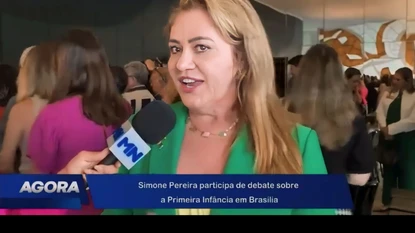 Deputada Simone sendo entrevistada pela TV Meio (Foto: Divulgação)