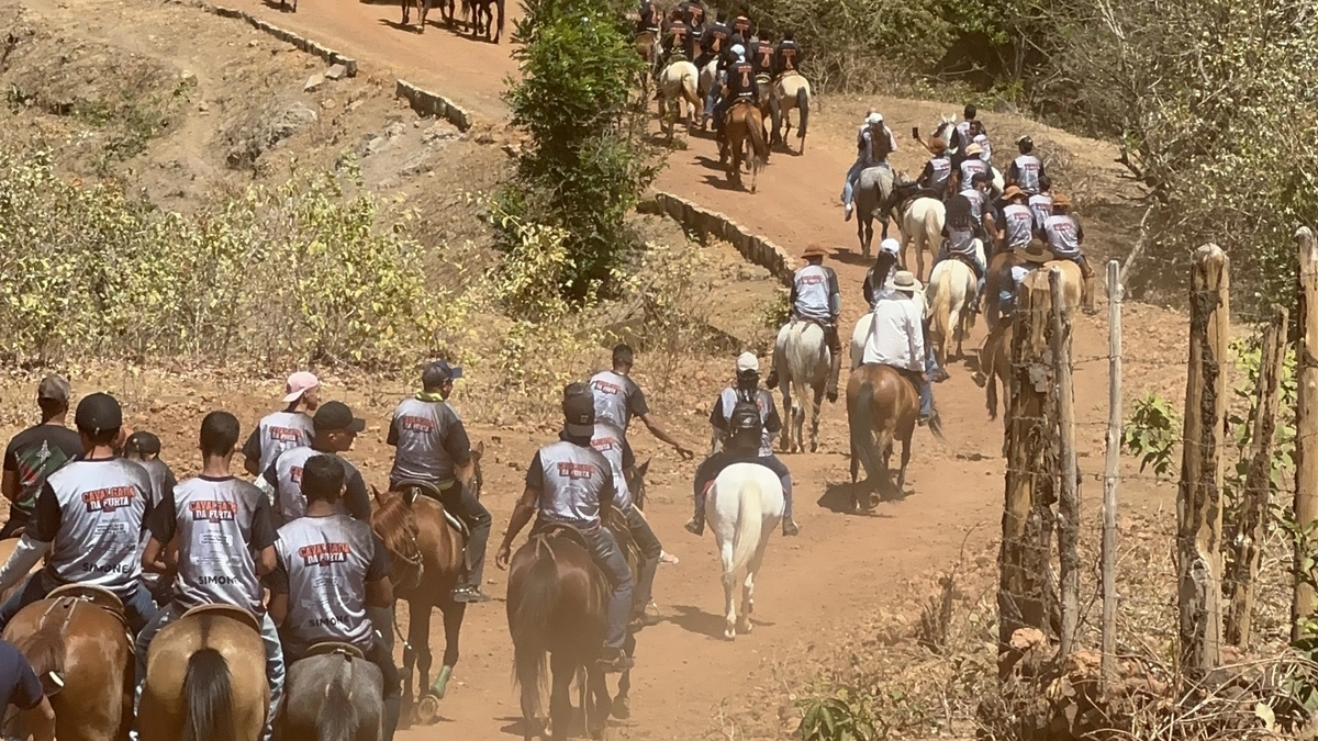 Cavalgada percorreu o povoado