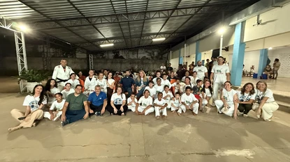 Entrega oficial de tatames, kimonos e instrumentos para o Projeto Jiu Solidário (Foto: Isabel RIbeiro)