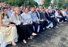 Cerimônia de início da construção de templo religioso em Teresina (Foto: Isabel Ribeiro)