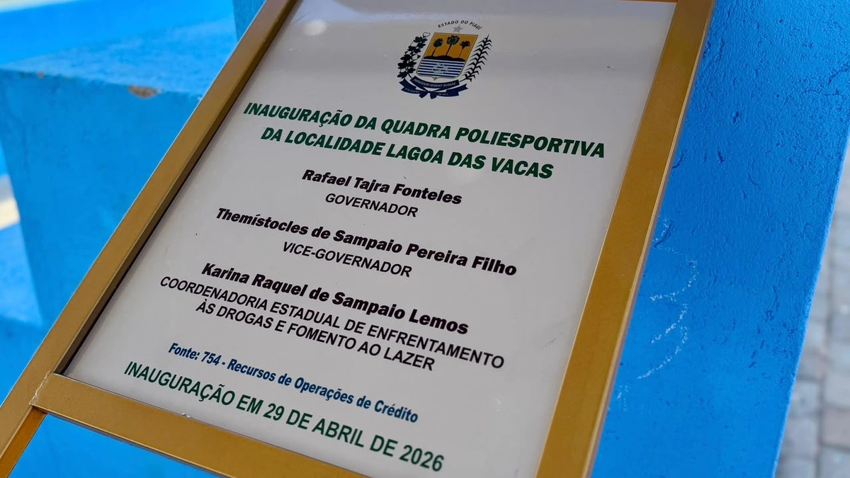 Inauguração de quadra poliesportiva em São Lourenço do Piauí