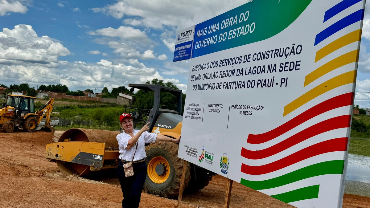 Visita a obra da nova orla de Fartura do Piauí