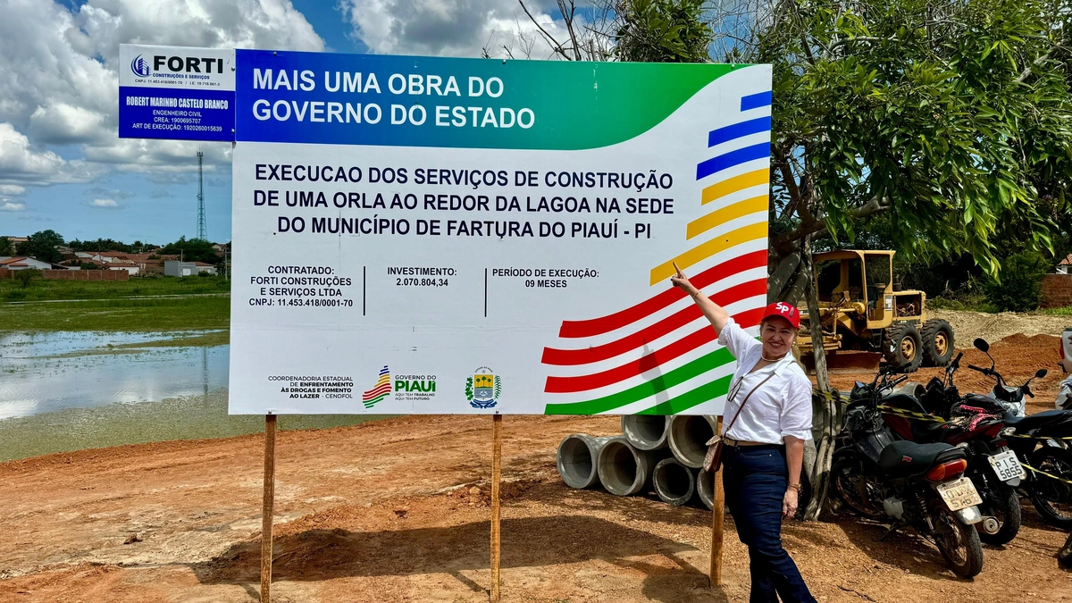 Visita a obra da nova orla de Fartura do Piauí