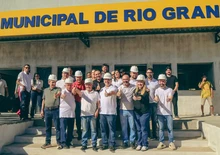 Visita a obra do mercado de Rio Grande (Foto: João Allbert)