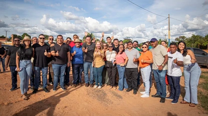 Visitando obras no município de Bertolínia (Foto: Sebastião Bisneto)